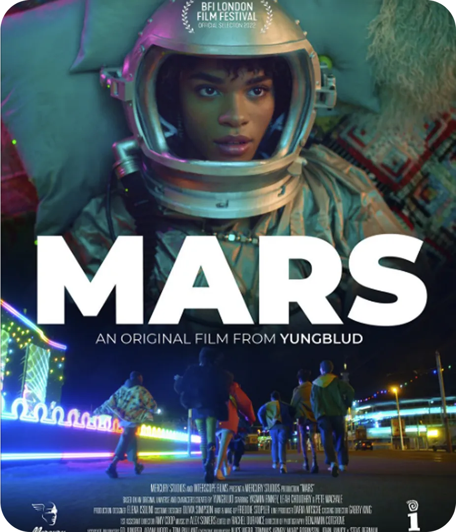 the poster for the movie "Mars"